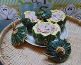 Hình bước làm 2 của món Bí đỏ non nhồi thịt hấp