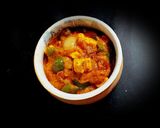 A picture of step 9 of Kadhai Paneer.