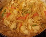 A picture of step 6 of Chicken Fajita Pasta.