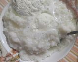 A picture of step 8 of Klarri baatt(buttermilk rice).