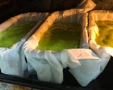 A picture of step 9 of White Chocolate and Matcha Soft Cake.