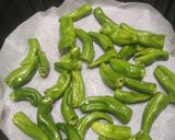 Foto del passaggio 1 della ricetta #566 Linguine con peperoncini verdi e pomodorini 🫑🍅🍝