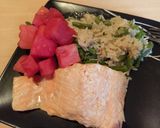 A picture of step 6 of Thai Salmon Rice.