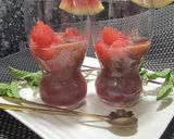 A picture of step 4 of Super Cooling and Refreshing Watermelon Strawberry mocktail.