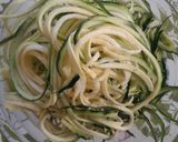 A picture of step 1 of Zucchini Spaghetti...Full of Flavor.