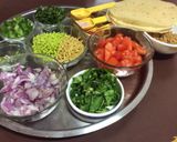 A picture of step 1 of Masala papad.