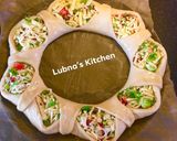 A picture of step 7 of CHICKEN PIZZA RING:.