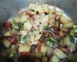 A picture of step 4 of Bhandara style kaddu ki sabzi.