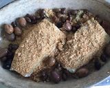 Une image de l'étape 1 de Pavés de cabillaud aux olives sauce cacahuète et citron confit.