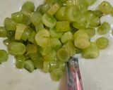 A picture of step 2 of Fruit Custard without custard powder.
