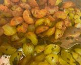 A picture of step 7 of Amla /Gooseberry pickle.