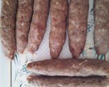 A picture of step 3 of Seakh kabab.