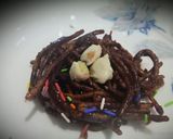 A picture of step 6 of Chocolate pasta nest.