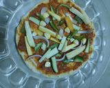 A picture of step 5 of Exotic Italian Veggies cum Punjabi gravy Pizza.