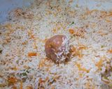 A picture of step 5 of Chicken rice balls.