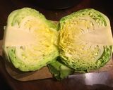 A picture of step 1 of California Farm Young Green Cabbage KimChi.