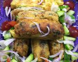 A picture of step 3 of Potato seekh kabab.