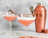 A picture of step 1 of Rose-scented strawberry cocktails.
