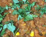 A picture of step 5 of Pav bhaji.