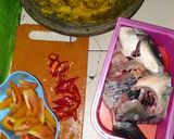 Foto langkah ke 1 dari resep Ikan Sayur asem tempuyak (jeruk durian/asam durian).