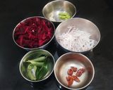 A picture of step 1 of Beetroot Curry or Sabzi.
