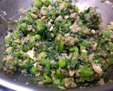 A picture of step 6 of Peas Spinach packet.