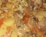 A picture of step 10 of Aalu gobhi with chicken 😋.