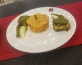 A picture of step 4 of Tandoori Pesto paneer with tomato rice.
