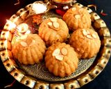 A picture of step 4 of Jaggery Kesari Prasadam.