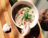 A picture of step 5 of Mushroom Coconut Soup.