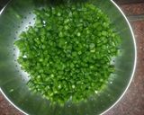 A picture of step 2 of French beans sabji.
