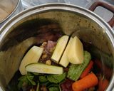 A picture of step 1 of Chicken Freekeh Soup.