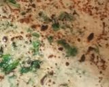 A picture of step 4 of Spinach Paratha with Mint chutney & Buttermilk.