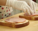 A picture of step 6 of Croque Monsieur (Toasted Ham and Cheese Sandwich).
