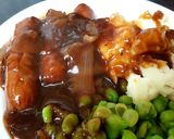 A picture of step 7 of My Sausage in Onion Gravy with Creamy Mashed Potato & Peas. 😘.