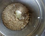 A picture of step 1 of Chocolate Till laddu.