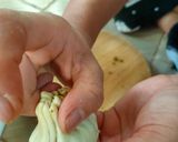 A picture of step 9 of Lilva ni kachori.