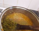 A picture of step 3 of Green daal.