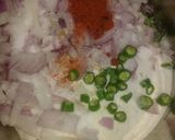 A picture of step 2 of Onion mong dal pakoda.