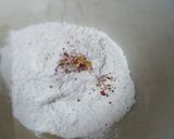 A picture of step 3 of Kentucky fried chicken burger.
