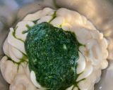 A picture of step 2 of Mint Mayo dip.