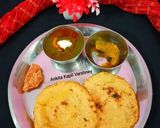 A picture of step 9 of Sarson Ka Saag with Makki Ki Roti.