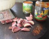 Foto del paso 1 de la receta: Migas cuadradas con jamón