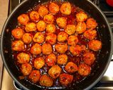 A picture of step 6 of Mike's Sweet, Sticky & Spicy Asian Meatball Appetizers.