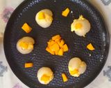 A picture of step 3 of Stuff paneer mango Lychee delight.