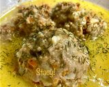 A picture of step 6 of Beautiful Giouvarlakia (Greek Meatball Soup).