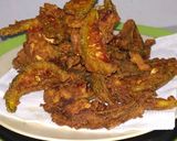 A picture of step 2 of Spicy bitter gourd crispy fry.