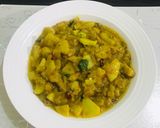 A picture of step 7 of Leftovers torai with aloo ki bujia.
