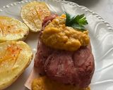 Foto del paso 6 de la receta: Codillo de cerdo con salsa de verduras y patatas asadas