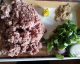 A picture of step 6 of Sinasir chunks with minced meat.